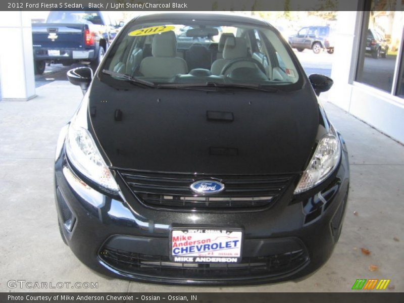 Black / Light Stone/Charcoal Black 2012 Ford Fiesta S Sedan