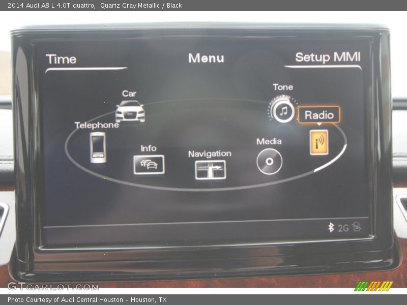 Quartz Gray Metallic / Black 2014 Audi A8 L 4.0T quattro