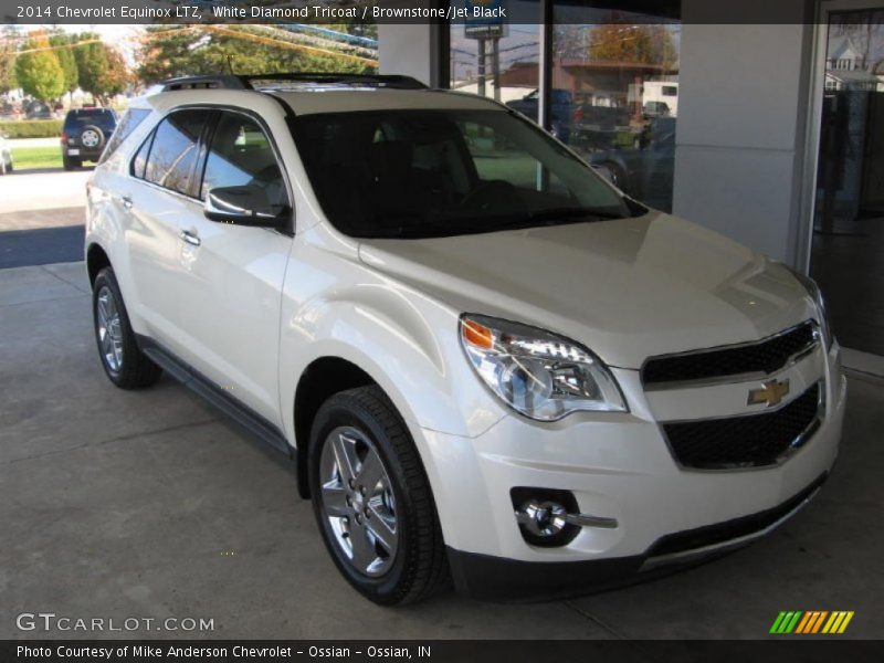 White Diamond Tricoat / Brownstone/Jet Black 2014 Chevrolet Equinox LTZ