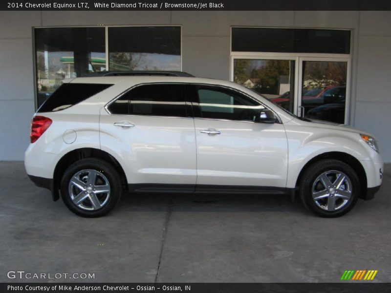 White Diamond Tricoat / Brownstone/Jet Black 2014 Chevrolet Equinox LTZ