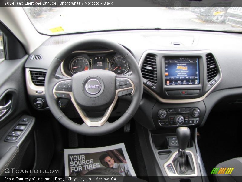 Bright White / Morocco - Black 2014 Jeep Cherokee Latitude
