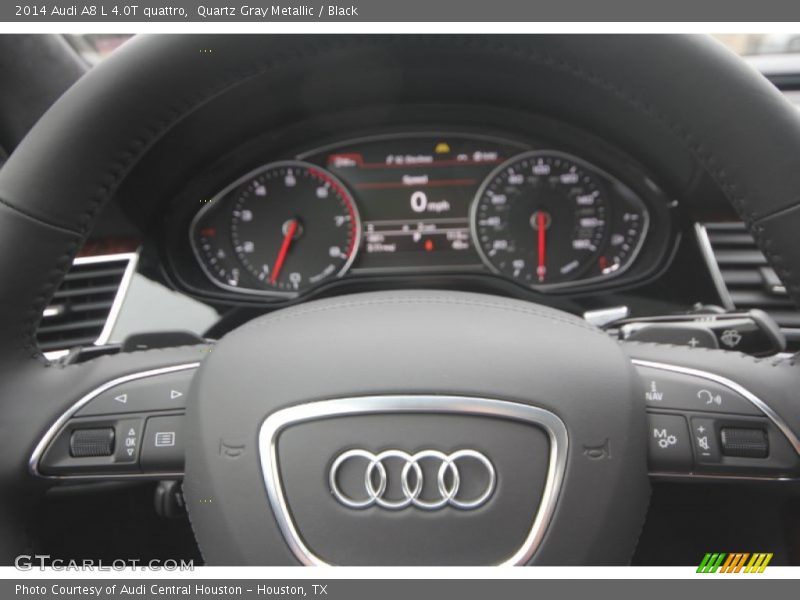 Quartz Gray Metallic / Black 2014 Audi A8 L 4.0T quattro