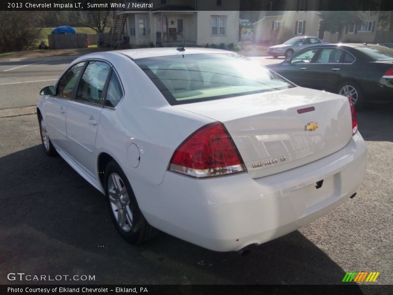 Summit White / Neutral 2013 Chevrolet Impala LT