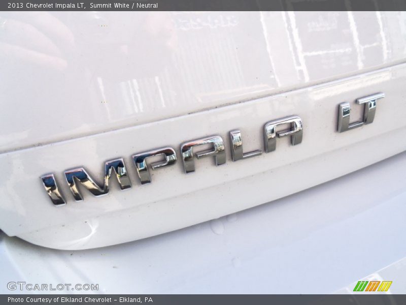 Summit White / Neutral 2013 Chevrolet Impala LT
