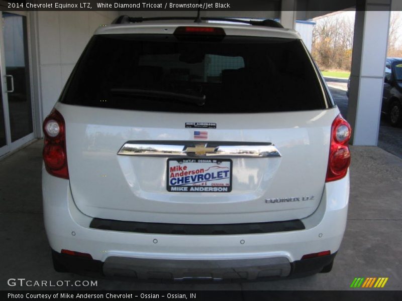 White Diamond Tricoat / Brownstone/Jet Black 2014 Chevrolet Equinox LTZ