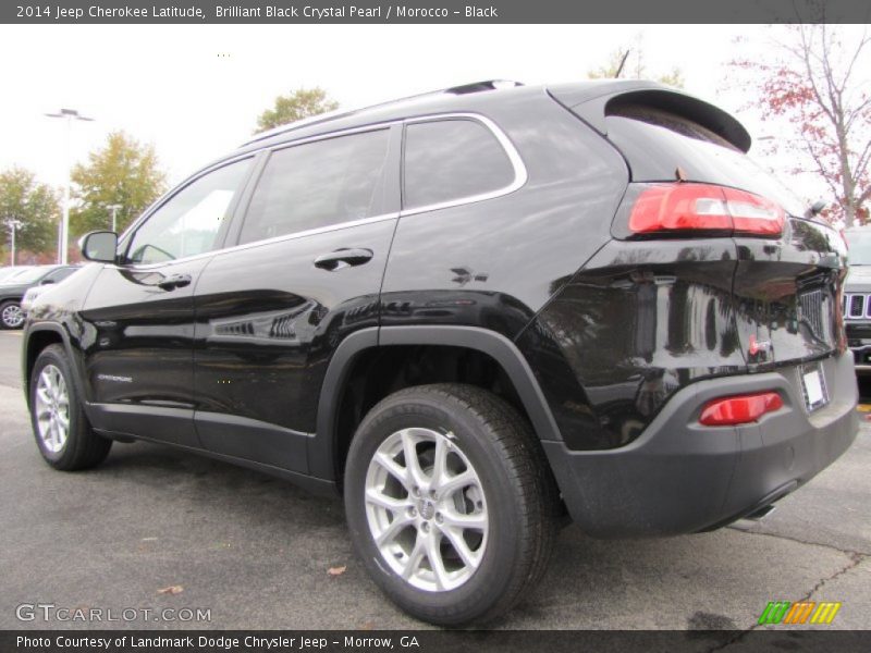 Brilliant Black Crystal Pearl / Morocco - Black 2014 Jeep Cherokee Latitude