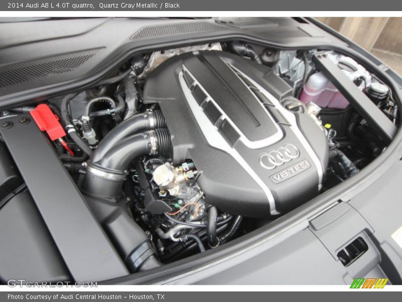 Quartz Gray Metallic / Black 2014 Audi A8 L 4.0T quattro