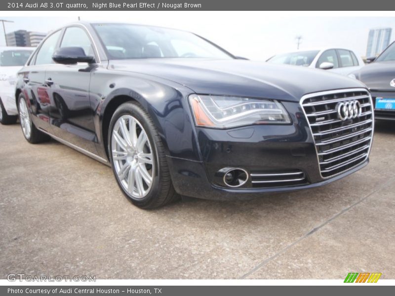 Night Blue Pearl Effect / Nougat Brown 2014 Audi A8 3.0T quattro