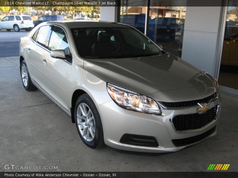 Champagne Silver Metallic / Jet Black 2014 Chevrolet Malibu LT