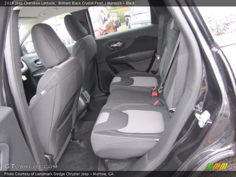 Brilliant Black Crystal Pearl / Morocco - Black 2014 Jeep Cherokee Latitude