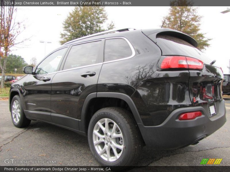 Brilliant Black Crystal Pearl / Morocco - Black 2014 Jeep Cherokee Latitude