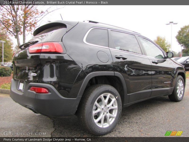 Brilliant Black Crystal Pearl / Morocco - Black 2014 Jeep Cherokee Latitude