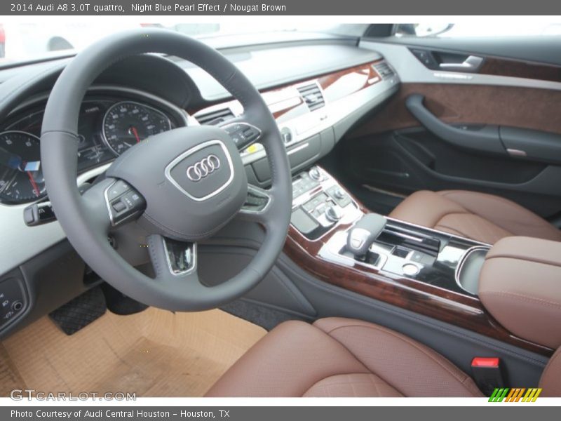 Night Blue Pearl Effect / Nougat Brown 2014 Audi A8 3.0T quattro