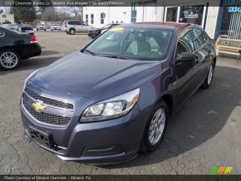 Atlantis Blue Metallic / Jet Black/Titanium 2013 Chevrolet Malibu LS