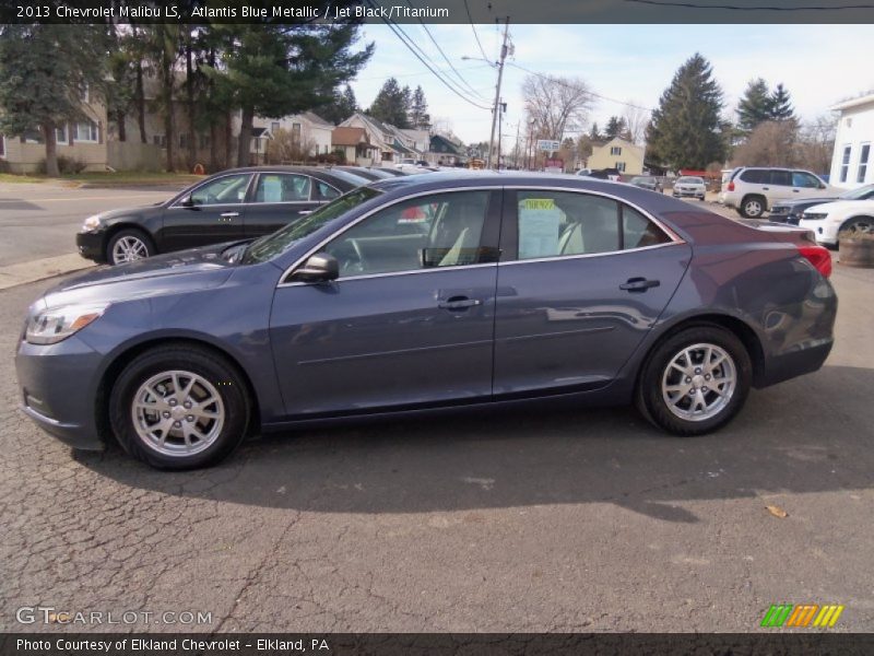 Atlantis Blue Metallic / Jet Black/Titanium 2013 Chevrolet Malibu LS