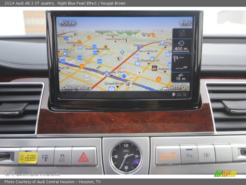 Night Blue Pearl Effect / Nougat Brown 2014 Audi A8 3.0T quattro