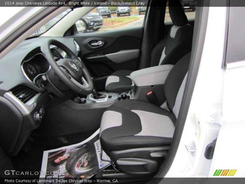 Bright White / Iceland - Black/Iceland Gray 2014 Jeep Cherokee Latitude 4x4