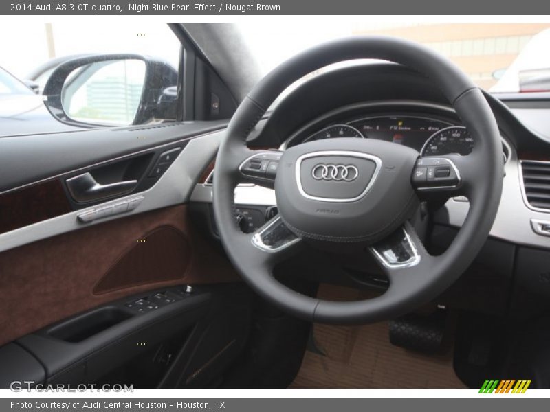 Night Blue Pearl Effect / Nougat Brown 2014 Audi A8 3.0T quattro