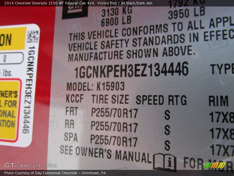 Victory Red / Jet Black/Dark Ash 2014 Chevrolet Silverado 1500 WT Regular Cab 4x4