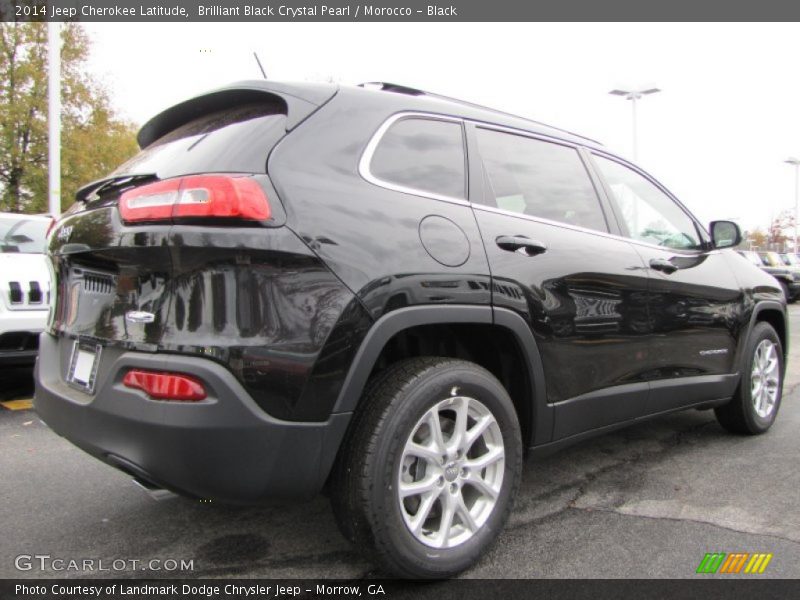 Brilliant Black Crystal Pearl / Morocco - Black 2014 Jeep Cherokee Latitude