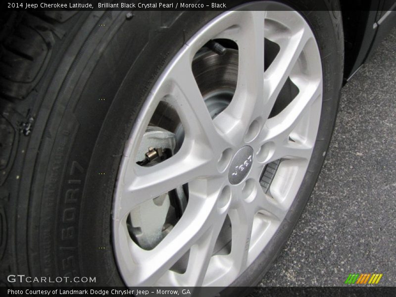 Brilliant Black Crystal Pearl / Morocco - Black 2014 Jeep Cherokee Latitude