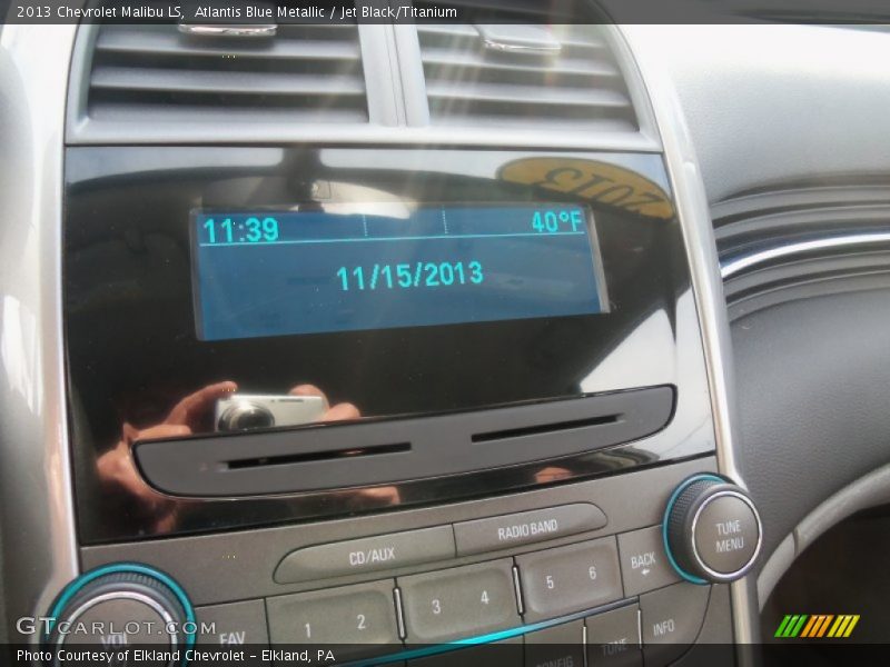 Atlantis Blue Metallic / Jet Black/Titanium 2013 Chevrolet Malibu LS
