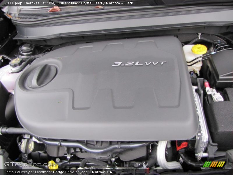 Brilliant Black Crystal Pearl / Morocco - Black 2014 Jeep Cherokee Latitude