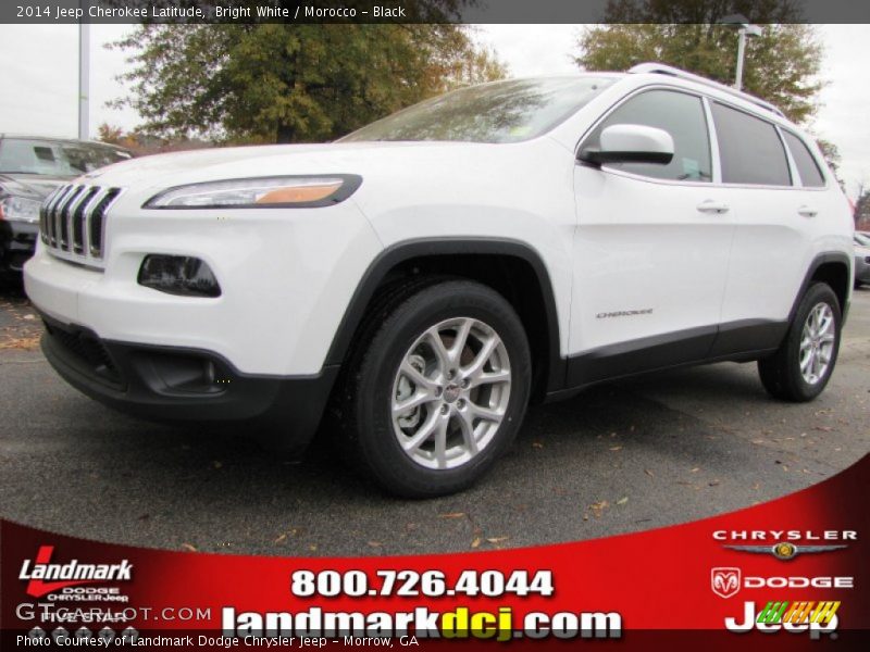 Bright White / Morocco - Black 2014 Jeep Cherokee Latitude