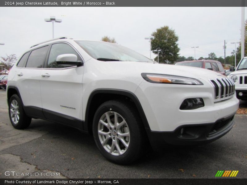 Bright White / Morocco - Black 2014 Jeep Cherokee Latitude