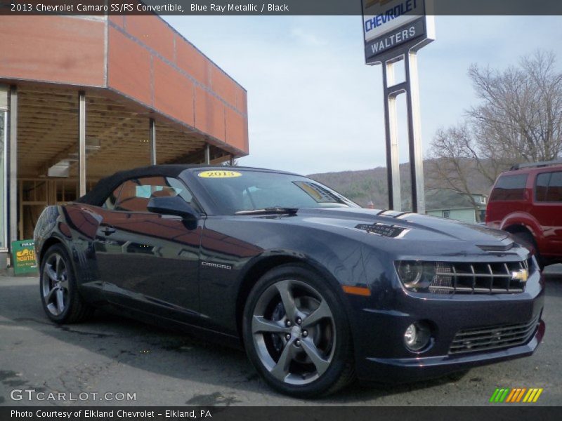 Blue Ray Metallic / Black 2013 Chevrolet Camaro SS/RS Convertible