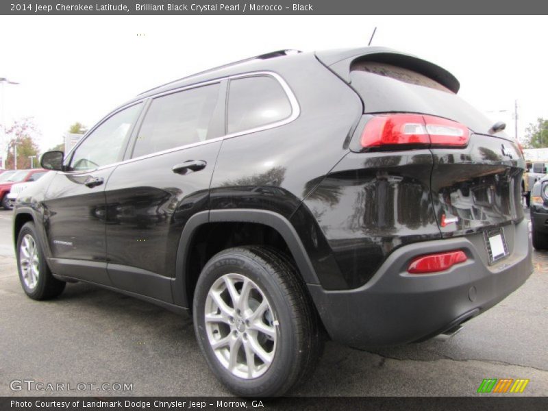 Brilliant Black Crystal Pearl / Morocco - Black 2014 Jeep Cherokee Latitude