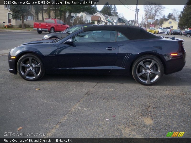 Blue Ray Metallic / Black 2013 Chevrolet Camaro SS/RS Convertible