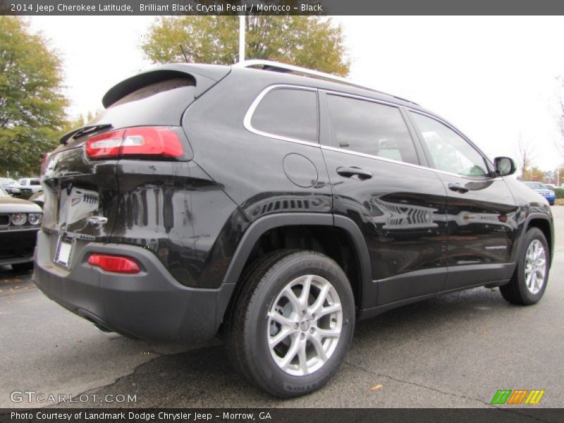 Brilliant Black Crystal Pearl / Morocco - Black 2014 Jeep Cherokee Latitude