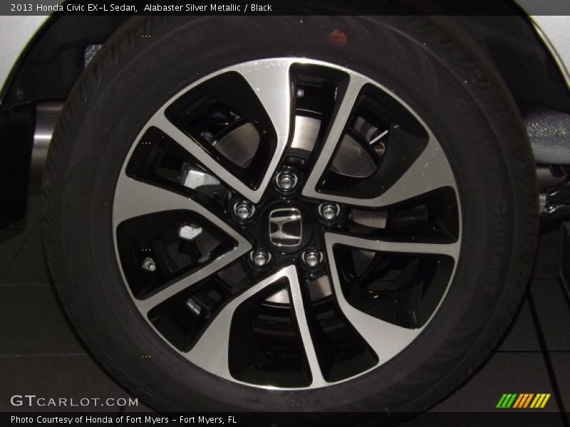 Alabaster Silver Metallic / Black 2013 Honda Civic EX-L Sedan