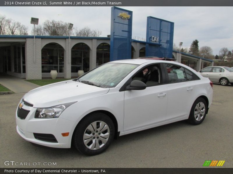 Summit White / Jet Black/Medium Titanium 2014 Chevrolet Cruze LS