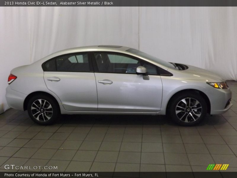 Alabaster Silver Metallic / Black 2013 Honda Civic EX-L Sedan