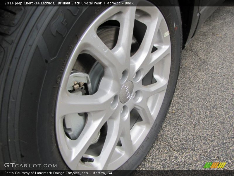 Brilliant Black Crystal Pearl / Morocco - Black 2014 Jeep Cherokee Latitude