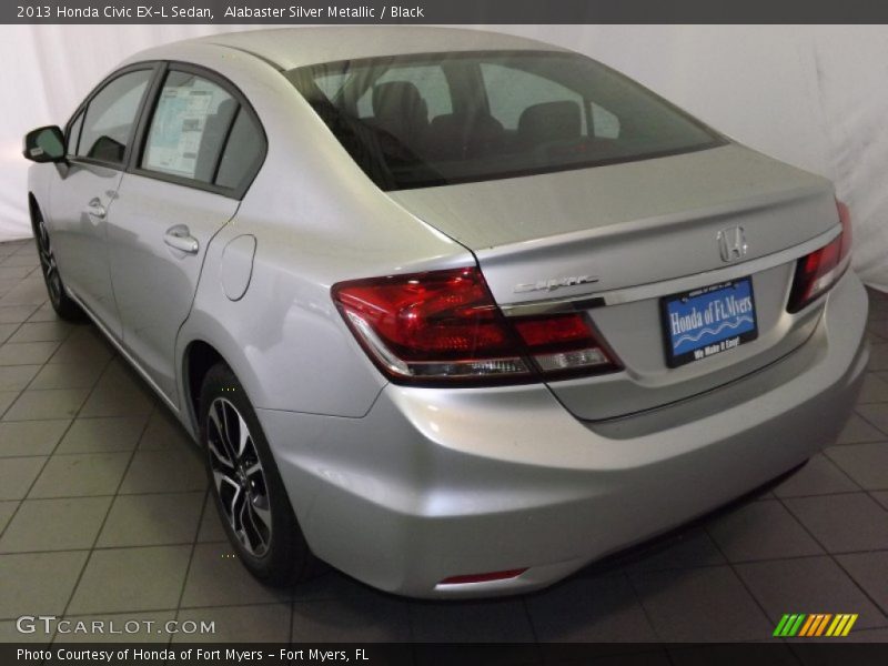 Alabaster Silver Metallic / Black 2013 Honda Civic EX-L Sedan