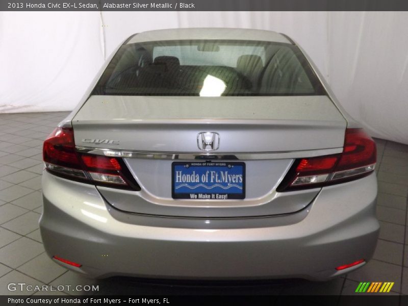 Alabaster Silver Metallic / Black 2013 Honda Civic EX-L Sedan