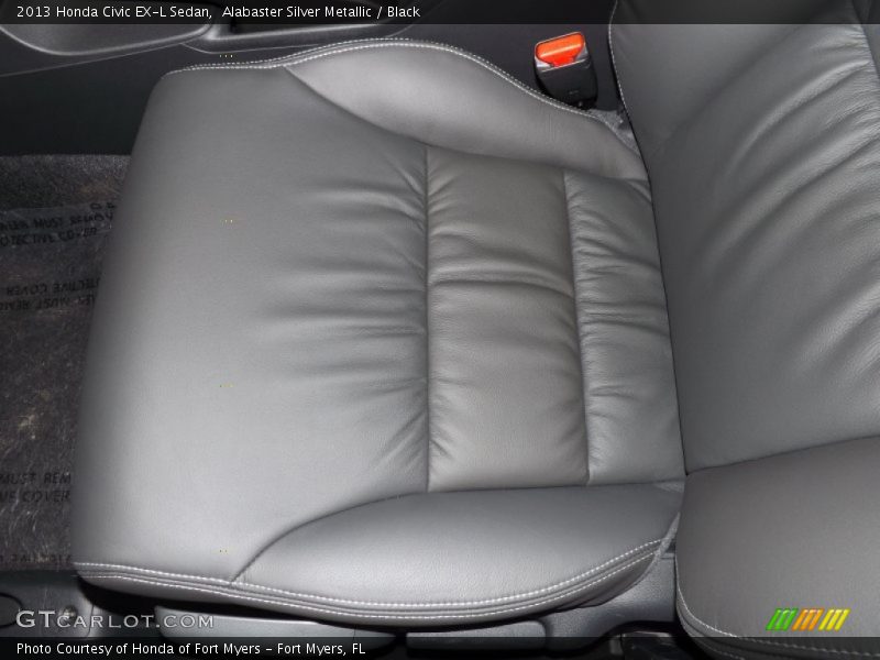 Alabaster Silver Metallic / Black 2013 Honda Civic EX-L Sedan