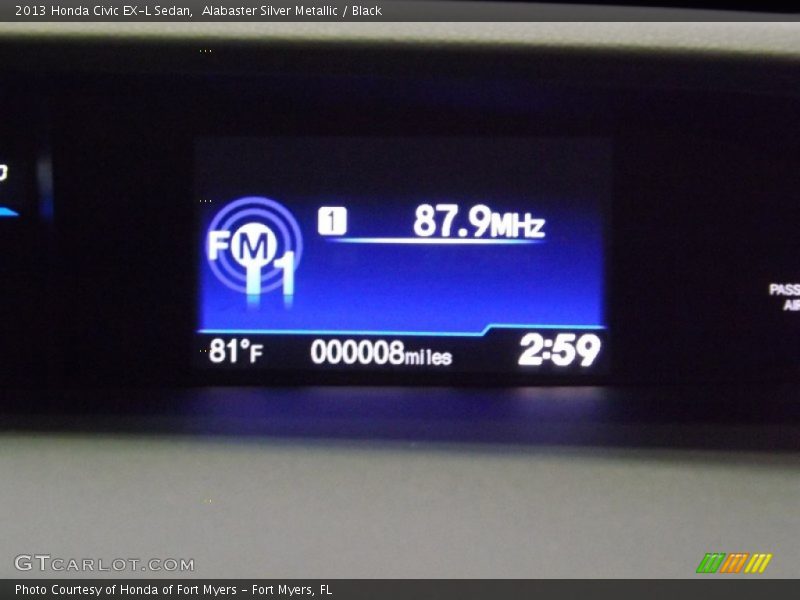 Alabaster Silver Metallic / Black 2013 Honda Civic EX-L Sedan