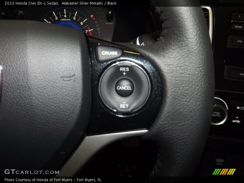 Alabaster Silver Metallic / Black 2013 Honda Civic EX-L Sedan