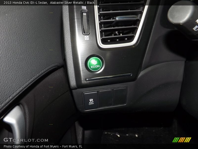 Alabaster Silver Metallic / Black 2013 Honda Civic EX-L Sedan