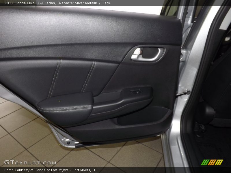 Alabaster Silver Metallic / Black 2013 Honda Civic EX-L Sedan