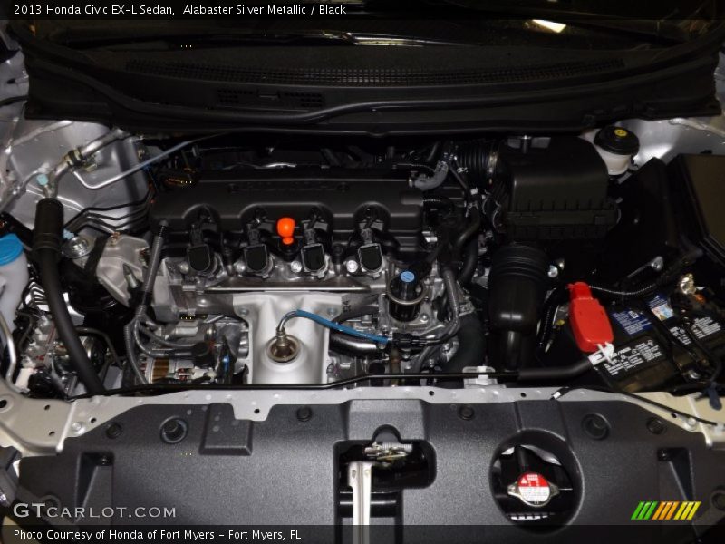 Alabaster Silver Metallic / Black 2013 Honda Civic EX-L Sedan