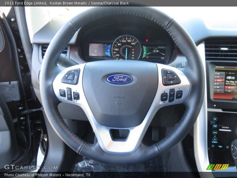 Kodiak Brown Metallic / Sienna/Charcoal Black 2013 Ford Edge Limited