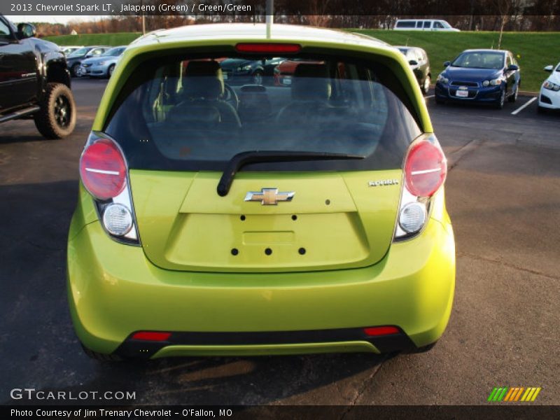 Jalapeno (Green) / Green/Green 2013 Chevrolet Spark LT