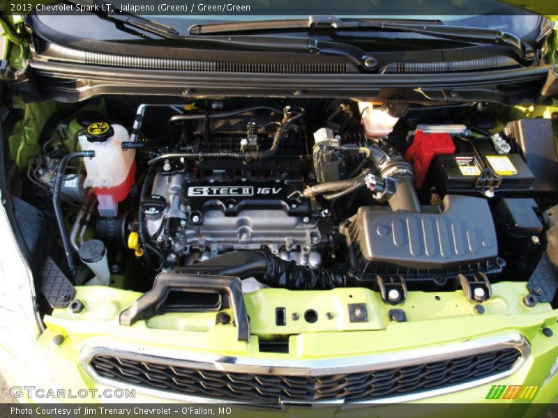 Jalapeno (Green) / Green/Green 2013 Chevrolet Spark LT
