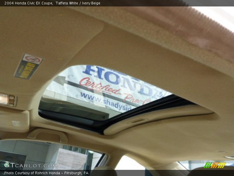 Taffeta White / Ivory Beige 2004 Honda Civic EX Coupe
