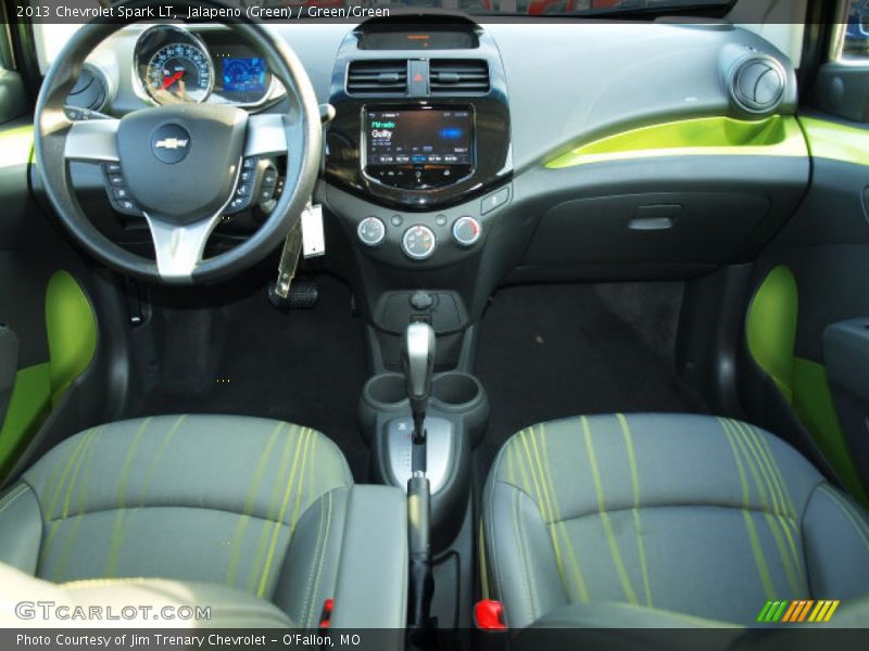 Jalapeno (Green) / Green/Green 2013 Chevrolet Spark LT